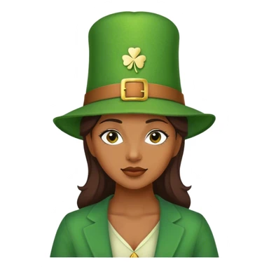Brown woman st Patrick’s day sticker