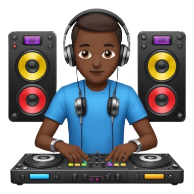 dj with setup sticker
