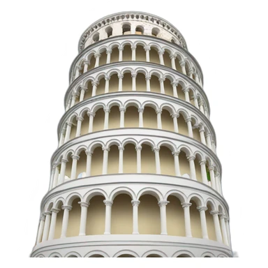 A colorful flashcard about the Leaning Tower of Pisa sticker