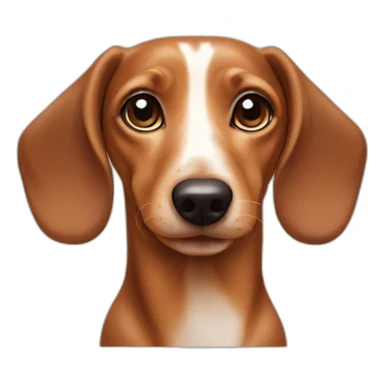 dachshund-face-cream sticker