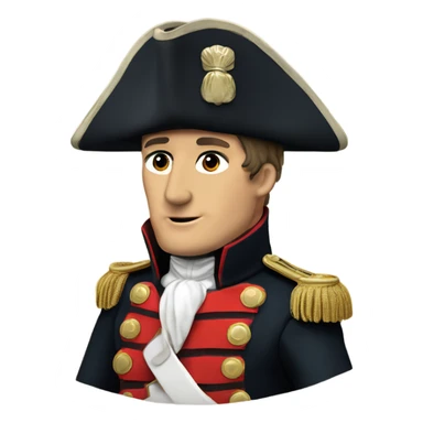 Napoleon Bonaparte wearing his hat and uniform sticker