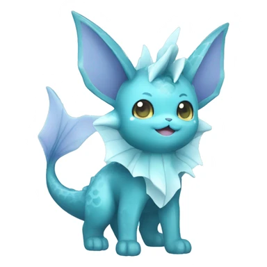 Kawaii Vaporeon full body sticker