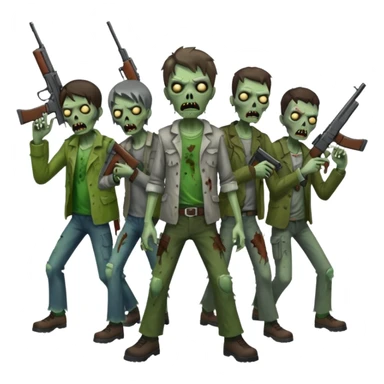 Call of duty Zombies con armas de fuego  sticker