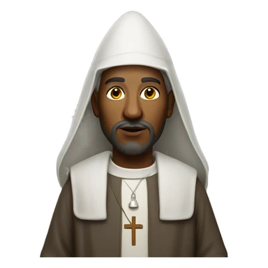 religious pilgrim photorealistic serious sticker