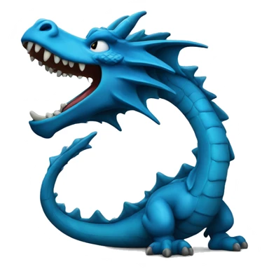 Drache in blau  sticker