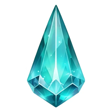 Turquoise iridescent nebula crystal shard sticker