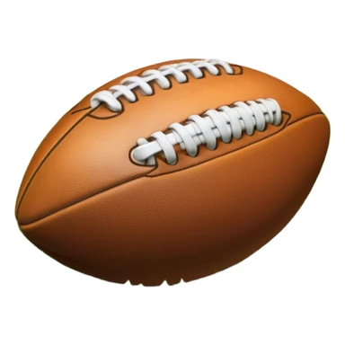 Cinematic Realistic image of an AFL ball resting on a lush, grassy field, showcasing weathered leather textures and intricate markings, bathed in soft, natural lighting that emphasizes its iconic role in the game sticker