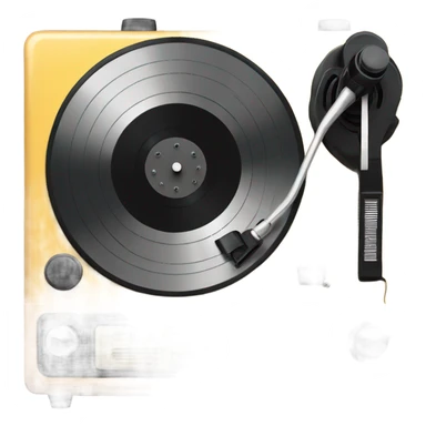Vintage vinyl record player  sticker