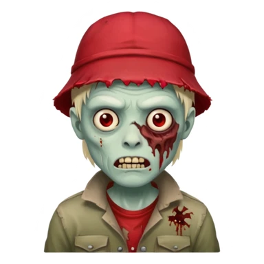 zombie in red hats sticker