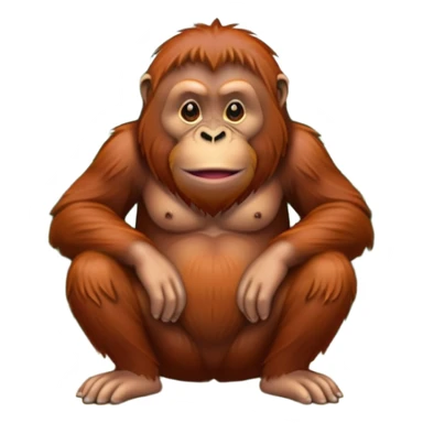 orangutan pooping sticker