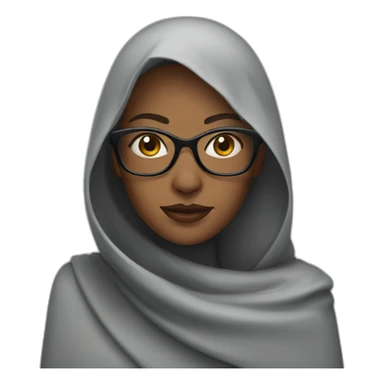 Veiled woman wearing glasses sticker