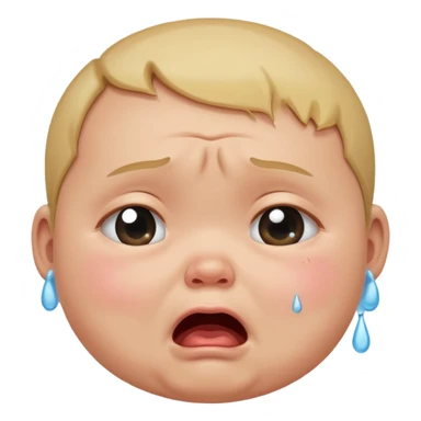 crying baby  sticker