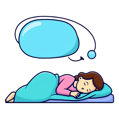 girl sleeping with zzz bubble and snoring sticker
