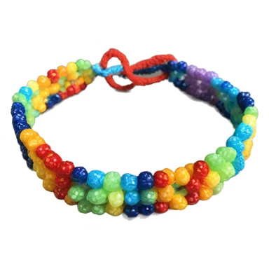 Friendship bracelet made with beads sticker