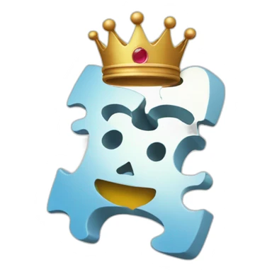 Puzzle piece with crown in piece head sticker
