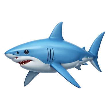 Shark hype blue sticker