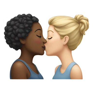 Lesbian couples kissing both are white sticker