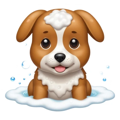 pet Shampoo with foam sticker