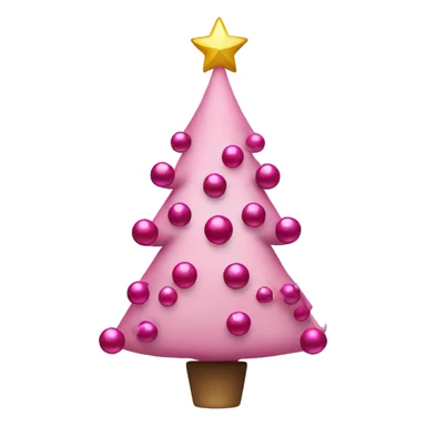 christmas tree with pink ornaments  sticker
