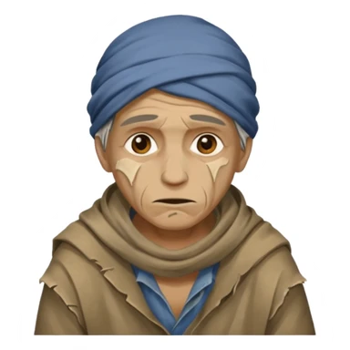 beggar sitting sticker