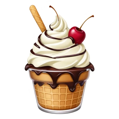Ice cream sundae sticker