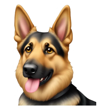 Berger allemand avec des Cœur dans les yeux et les oreilles qui tombent sticker