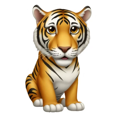 Tigre avec une pancarte GG sticker