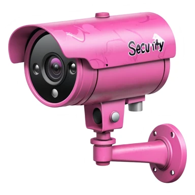 Security Camera pink with graffity sticker