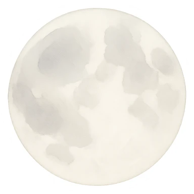 moon, watercolor art style sticker