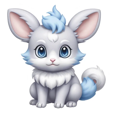 Minccino-Espurr-creature-hybrid sticker