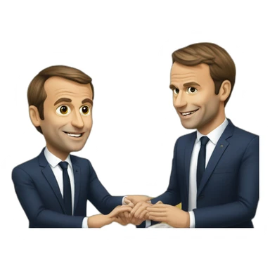 Emanuel Macron qui joue au jeu video sticker