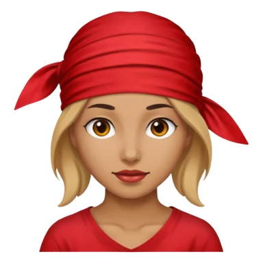 woman with wearing red bandana sticker