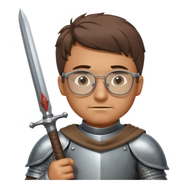 Knights with Glasses: Knight polishing sword while squinting


















 sticker