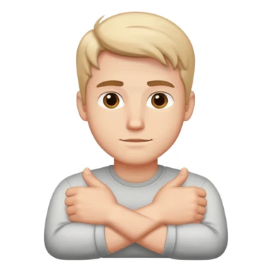 Guy with hands crossed nick ￼ sticker