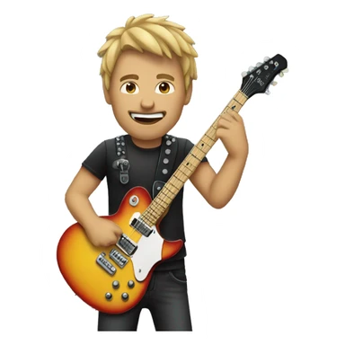 rock guitarist sticker