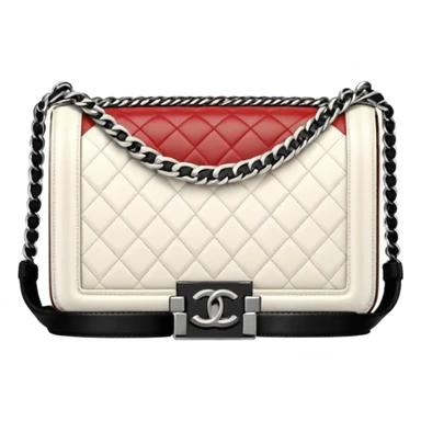 chanel le boy white bag sticker