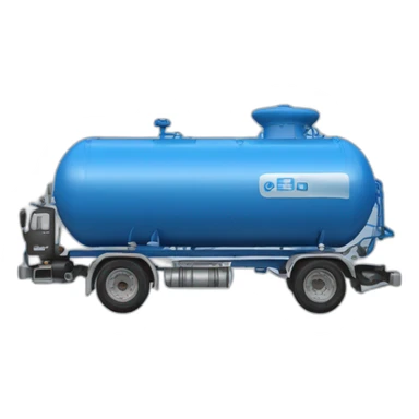 Gasoline tanker mersedes.blue sticker