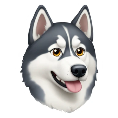 Siberian husky with spots in face sticker