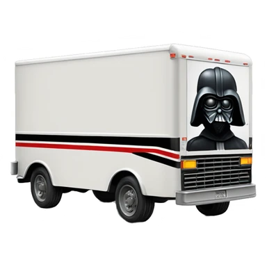 1976 very long mail delivery truck Darth Vader truck  sticker