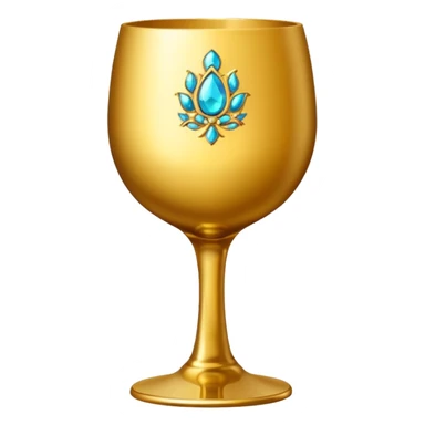 golden wine glass like holy grail sticker