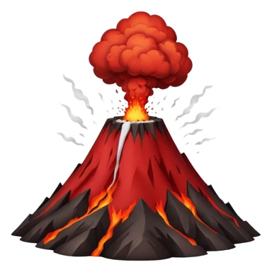No lava, smoking volcano  sticker