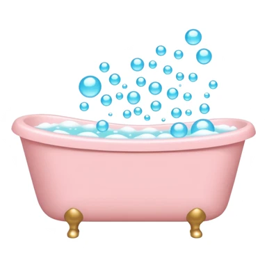 pale pink bathtub with bubbles sticker