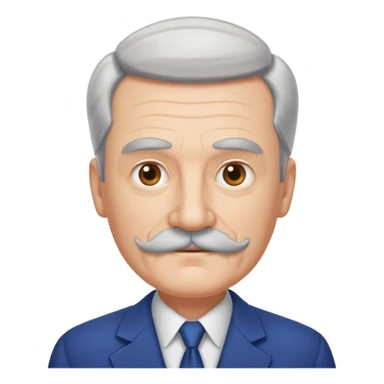 make a white kida old guy with a square mustache and hair slicked to the right sticker