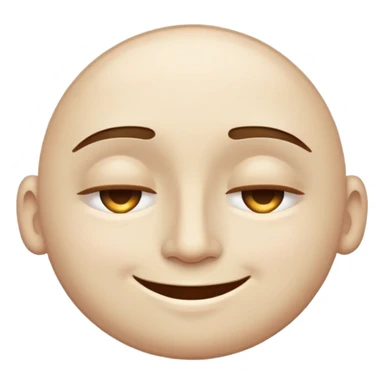 A smiling face with half-closed eyes, dilated pupils, and a relaxed grin - looking very stoned and high sticker