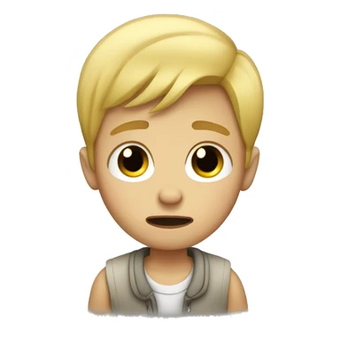 blonde boy crying  sticker