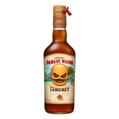 Malibu rum with a bow sticker