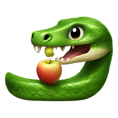 Snake eating an apple sticker