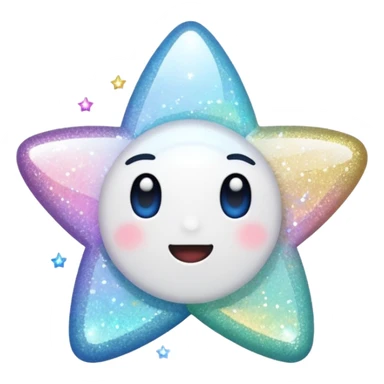 white glory glitter sticker