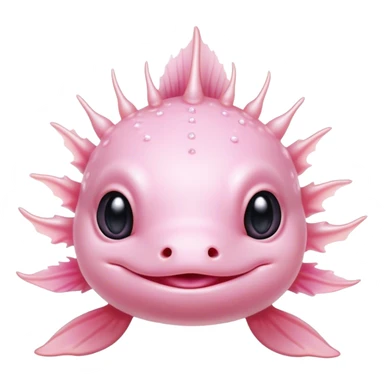 Cinematic Cute Axolotl Portrait Emoji, Head tilted playfully and inquisitively, featuring smooth, pale pink skin with delicate feathery gills and round, sparkling dark eyes filled with curiosity, Simplified yet irresistibly adorable features, highly detailed, glowing with a warm, magical glow, high shine, affectionate and quirky, stylized with a touch of whimsy, bright and endearing, soft glowing outline, capturing the essence of a mischievous yet charming aquatic friend, so playful it feels like it could swim out of the screen and into your heart! sticker