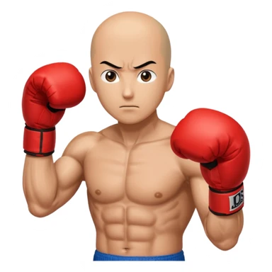 Saitama red hand punch with a boxing glove sticker